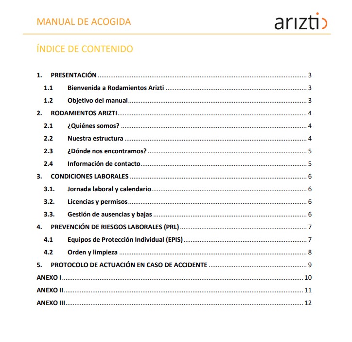 Diseño de Manual y Proceso de Acogida